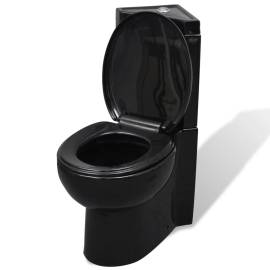 Vas toaletă din ceramică, wc baie de colț, negru