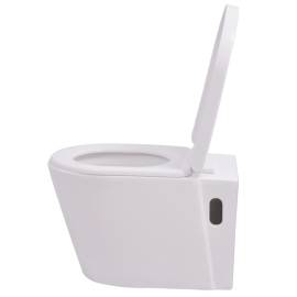 Vas toaletă suspendat cu rezervor încastrat, ceramică, alb, 4 image