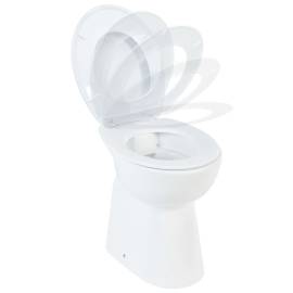 Vas wc fără ramă, închidere silențioasă, + 7 cm, alb, ceramică, 3 image