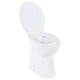 Vas wc fără ramă, închidere silențioasă, + 7 cm, alb, ceramică, 2 image