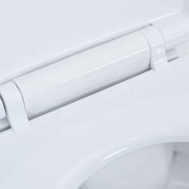 Vas wc fără ramă, închidere silențioasă, + 7 cm, alb, ceramică, 7 image