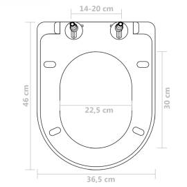 Capace wc cu închidere silențioasă, 2 buc., alb, plastic, 9 image