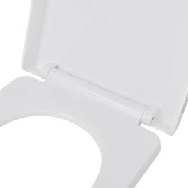 Capace wc cu închidere silențioasă, 2 buc., alb, plastic, 6 image