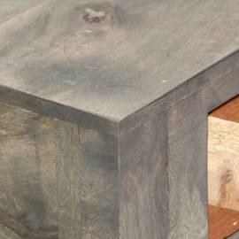 Masă consolă, gri, 86 x 30 x 76 cm, lemn masiv de mango, 2 image