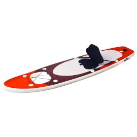 Set placă paddleboarding gonflabilă, roşu, 300x76x10 cm, 2 image