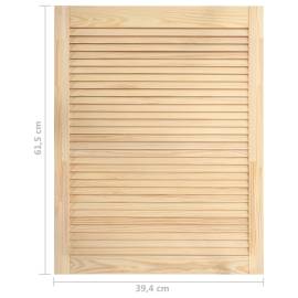Uși lamelare, 2 buc., 61,5x39,4 cm, lemn masiv de pin, 7 image