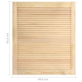 Uși lamelare, 2 buc., 61,5x49,4 cm, lemn masiv de pin, 7 image