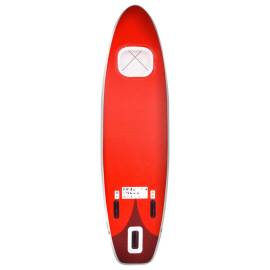 Set placă paddleboarding gonflabilă, roşu, 330x76x10 cm, 4 image
