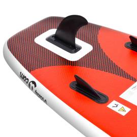 Set placă paddleboarding gonflabilă, roşu, 330x76x10 cm, 6 image