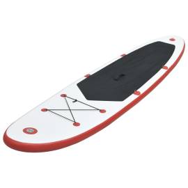 Set placă stand up paddle sup surf gonflabilă, roșu și alb, 2 image