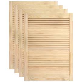 Uși lamelare, 4 buc., 69x39,4 cm, lemn masiv de pin, 2 image