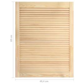 Uși lamelare, 4 buc., 69x49,4 cm, lemn masiv de pin, 7 image