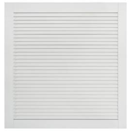 Uși lamelare, 4 buc., alb, 61,5x59,4 cm, lemn masiv de pin, 3 image