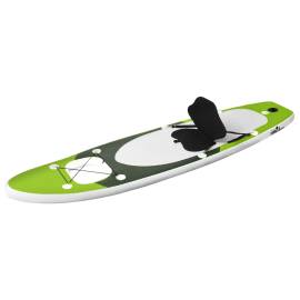 Set placă paddleboarding gonflabilă, verde, 330x76x10 cm, 2 image