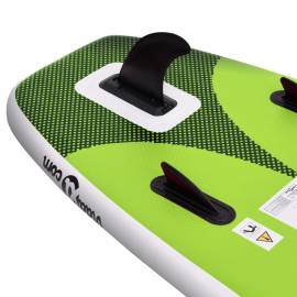 Set placă paddleboarding gonflabilă, verde, 330x76x10 cm, 6 image
