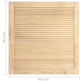 Ușă lamelară, 61,5x59,4 cm, lemn masiv de pin, 6 image
