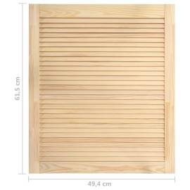 Uși lamelare, 4 buc., 61,5x49,4 cm, lemn masiv de pin, 7 image