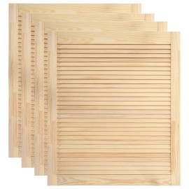 Uși lamelare, 4 buc., 61,5x49,4 cm, lemn masiv de pin, 2 image