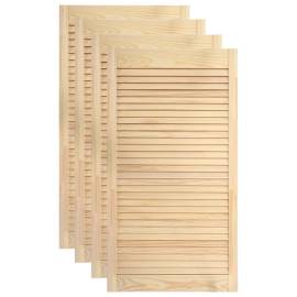 Uși lamelare, 4 buc., 99,3x39,4 cm, lemn masiv de pin, 2 image