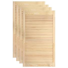 Uși lamelare, 4 buc., 99,3x49,4 cm, lemn masiv de pin, 2 image