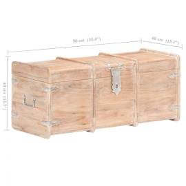 Cufăr de depozitare, 90 x 40 x 40 cm, lemn masiv de acacia, 8 image