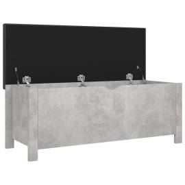 Cutie depozitare pernă gri beton, 105x40x45 cm, lemn prelucrat, 4 image