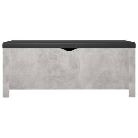 Cutie depozitare pernă gri beton, 105x40x45 cm, lemn prelucrat, 5 image