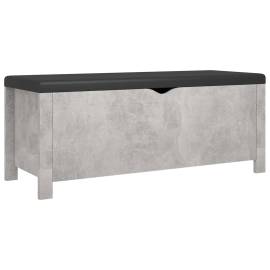 Cutie depozitare pernă gri beton, 105x40x45 cm, lemn prelucrat, 2 image