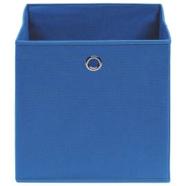 Cutii depozitare, 4 buc., albastru, 28x28x28 cm, textil nețesut, 3 image