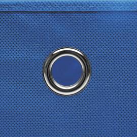 Cutii depozitare, 4 buc., albastru, 28x28x28 cm, textil nețesut, 4 image