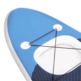 Set placă paddleboarding gonflabilă, albastru, 300x76x10 cm, 7 image