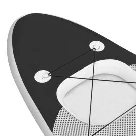 Set placă paddleboarding gonflabilă, negru, 300x76x10 cm, 7 image