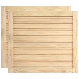 Uși lamelare, 2 buc., 39,5x49,4 cm, lemn masiv de pin, 2 image