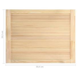 Uși lamelare, 2 buc., 39,5x59,4 cm, lemn masiv de pin, 7 image