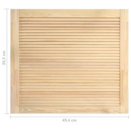 Uși lamelare, 4 buc., 39,5x49,4 cm, lemn masiv de pin, 7 image