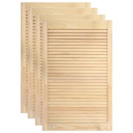 Uși lamelare, 4 buc., 99,3x59,4 cm, lemn masiv de pin, 2 image