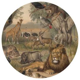 Wallart tapet în formă de cerc „animals of africa”, 190 cm, 2 image
