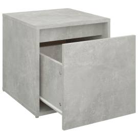 Cutie cu sertar, gri beton, 40,5x40x40 cm, lemn compozit, 6 image