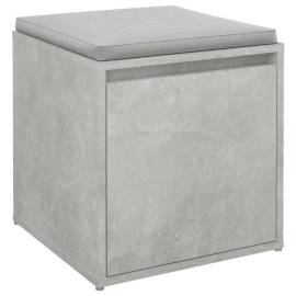 Cutie cu sertar, gri beton, 40,5x40x40 cm, lemn compozit, 4 image