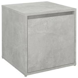 Cutie cu sertar, gri beton, 40,5x40x40 cm, lemn compozit, 2 image