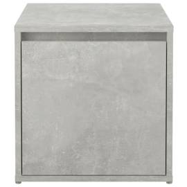 Cutie cu sertar, gri beton, 40,5x40x40 cm, lemn compozit, 7 image