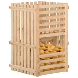 Cutie de cartofi, 50x50x80 cm, lemn masiv de pin, 2 image