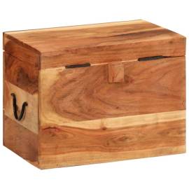 Cutie de depozitare, 39x28x31 cm, lemn masiv de acacia, 4 image