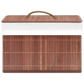 Cutii de depozitare, 4 buc., maro, bambus, 6 image