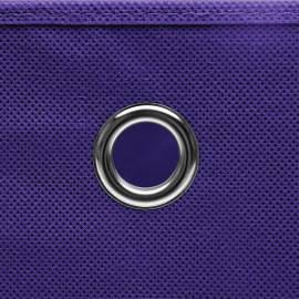Cutii depozitare cu capace, 10 buc., violet, 28x28x28 cm, 5 image