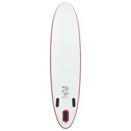 Set placă sup, placă sup surfing, roșu și alb, gonflabil, 4 image