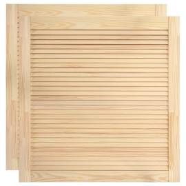 Uși lamelare, 2 buc., 61,5x59,4 cm, lemn masiv de pin, 2 image