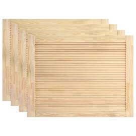 Uși lamelare, 4 buc., 39,5x59,4 cm, lemn masiv de pin, 2 image