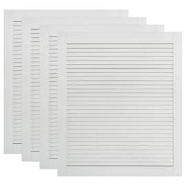 Uși lamelare, 4 buc., alb, 61,5x49,4 cm, lemn masiv de pin, 2 image