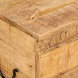 Cutie de depozitare, 39x28x31 cm, lemn masiv de mango, 5 image